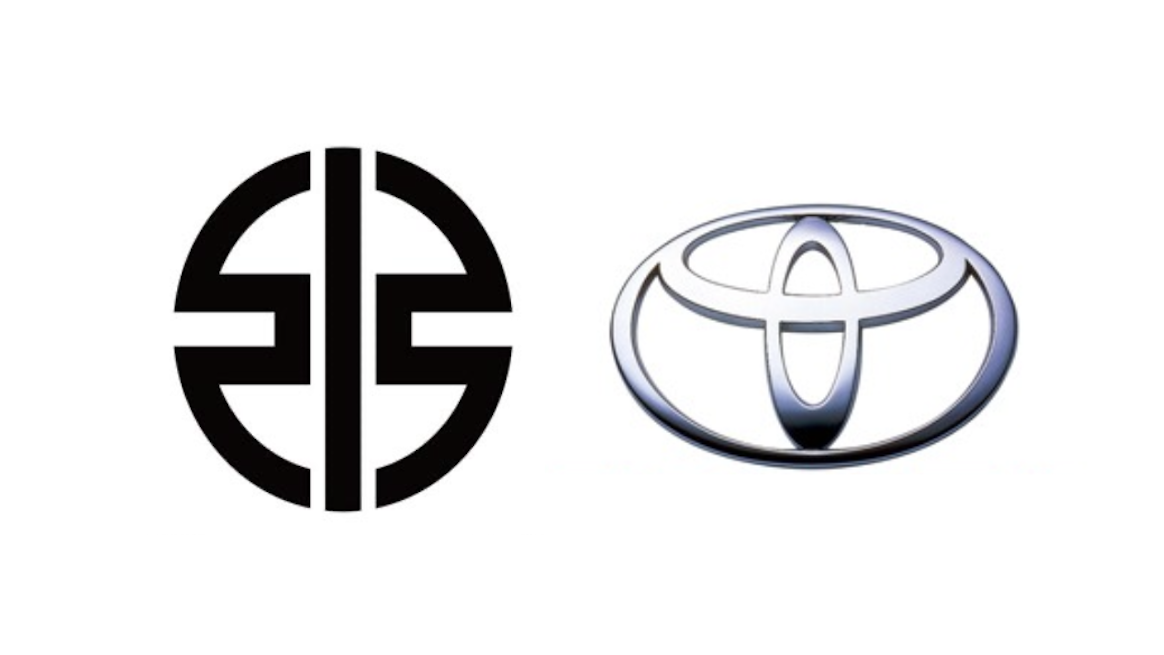 Kawasaki, Toyota logos